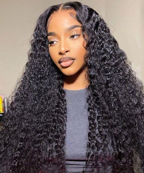 200% Density Deep Wave 13x6 Transparent Lace Front Wig