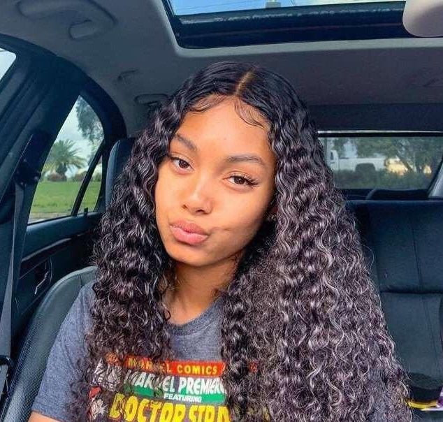 Natural Wave 13*6  Deep Part Water Wave Human HD Lace Front Wigs