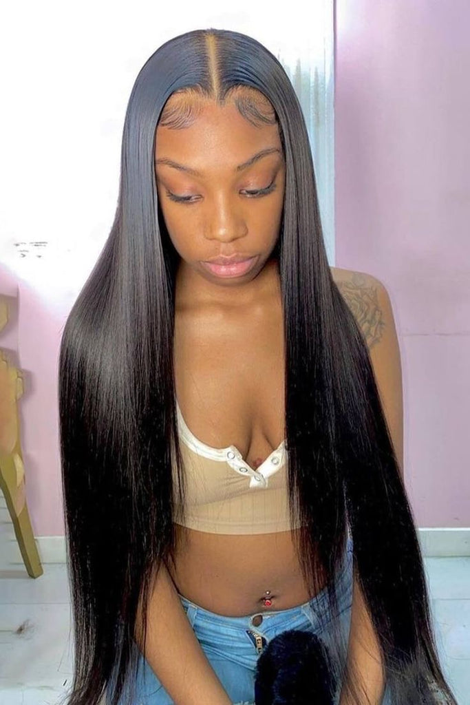 5x5 Closure Wigs Straight Skin Melt HD Lace Wig