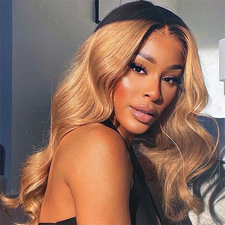 Honey Blonde Body Wave 13x4 Lace Front Wig