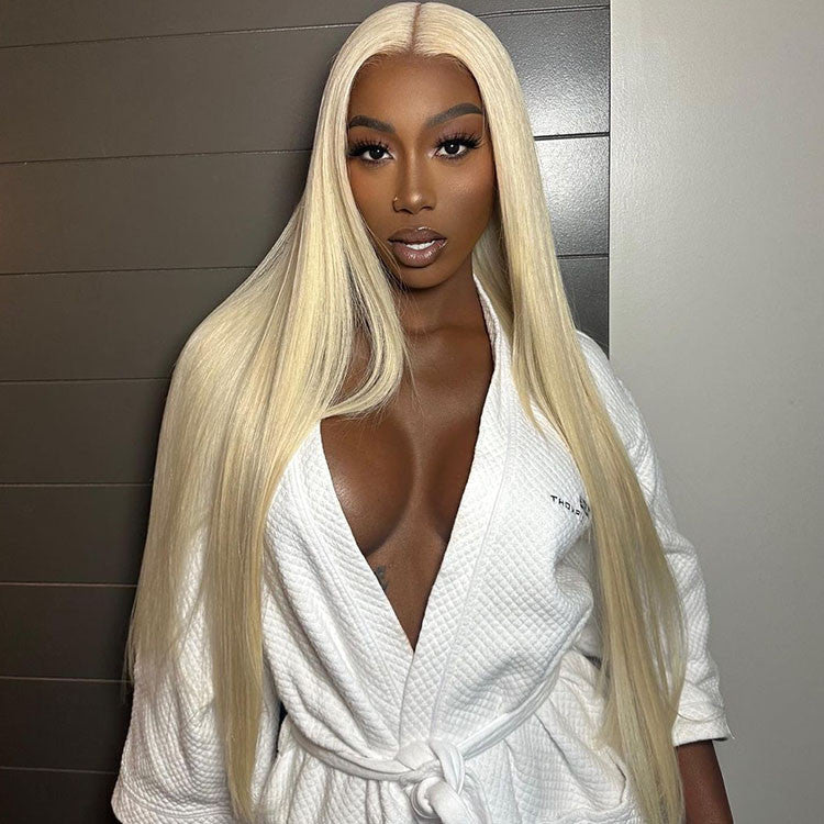 5*5  613 Honey Blonde Lace Closure Wig